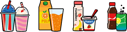 Not Recommended - ICEE, Juice with Pulp, Yogurt, Slushies and Carbondated Soda