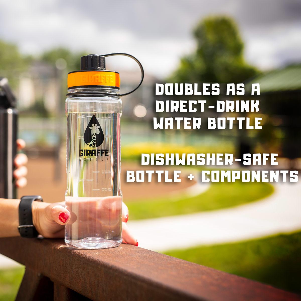 Tower XL Hands Free Drinking Tritan with Bottle Holder | Giraffe